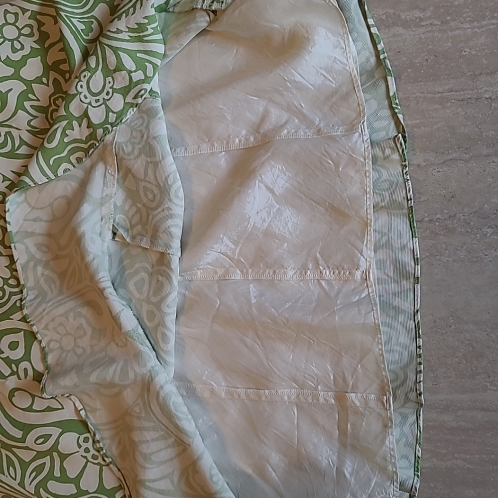 Ann Taylor White Green Floral Sleeveless Silk Dress V-Neckline Lined Sz 12 EUC - Picture 5 of 8